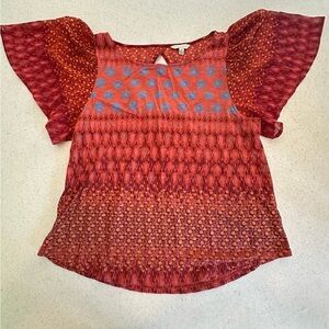 Lucky Brand Women’s Large Boho Shirt Sleeve Shirt! Like New!